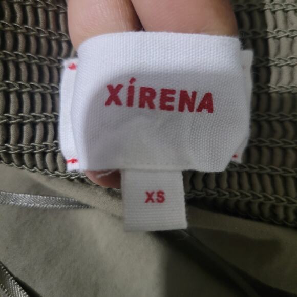 Xirena Maggie Halter Dress Green Olive Maxi Poplin Cotton Sundress Pockets XS - Picture 7 of 16